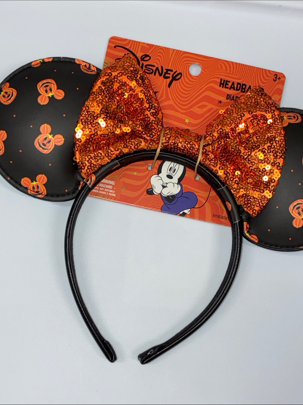 Disney Minnie Mouse pumpkin sequin Halloween ears